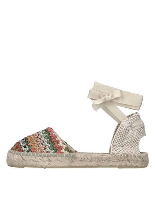 Flat espadrillas in rafia e tessuto MANEBI' | H 3.4 P0 WOVEN RAFIAMULTICOLOR